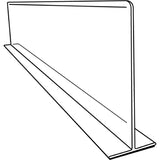 Clear Plastic Shelf Divider 3 in. H X 1 in. W X 14 in. L 10 pk