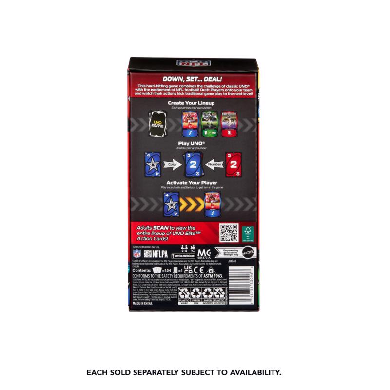 Mattel UNO Elite NFL 2025 Core Edition Starter Pack Card Game