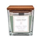 House of Velas Candlewood Green Lemongrass Sage Scent Candle 15 oz