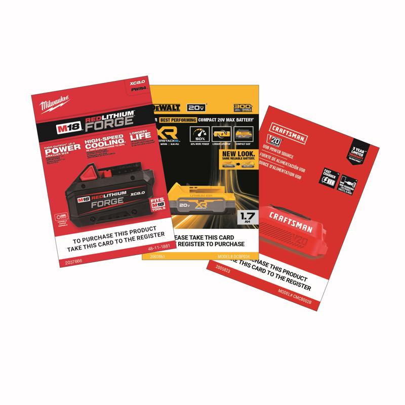 6.75 in. H X 4.5 in. W Assorted Power Tools TTR Cards POP Card Set Polystyrene