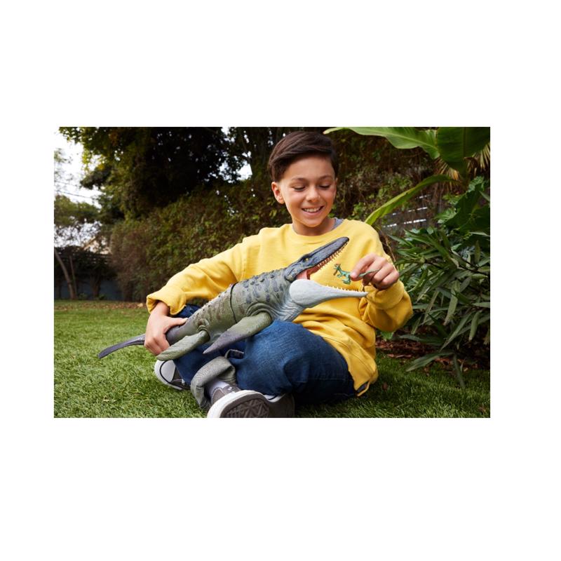 Jurassic World Rebirth Bite N Blast Mosasaurus Dinosaur Toy