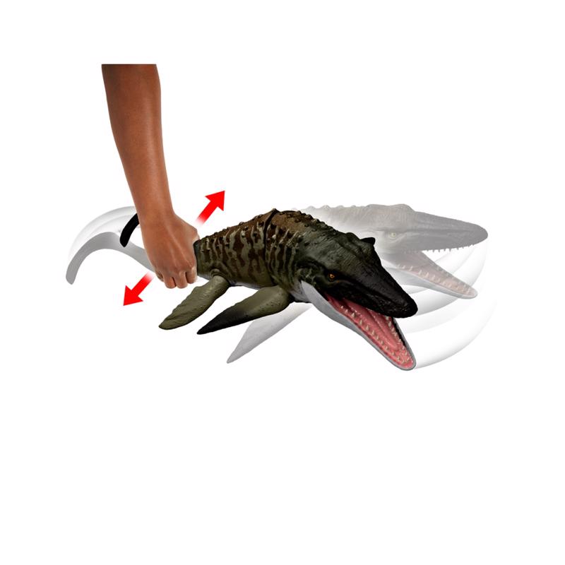 Jurassic World Rebirth Bite N Blast Mosasaurus Dinosaur Toy