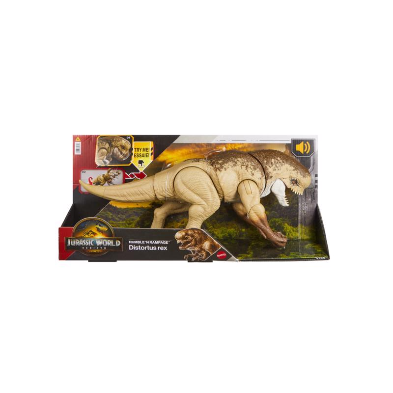 Jurassic World Rebirth Rumble N Rampage Distortus Rex Dinosaur Toy