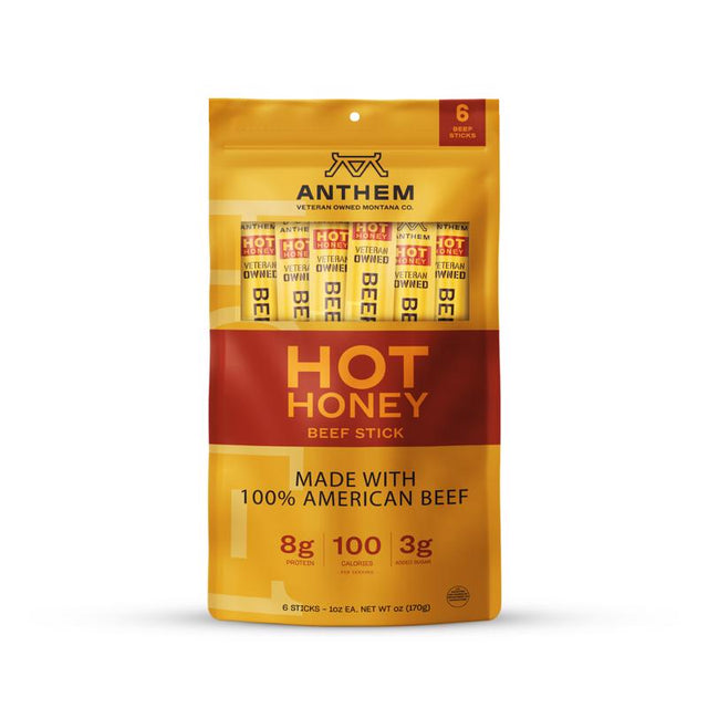 Anthem Snacks Hot Honey Beef Stick 6 oz Bagged