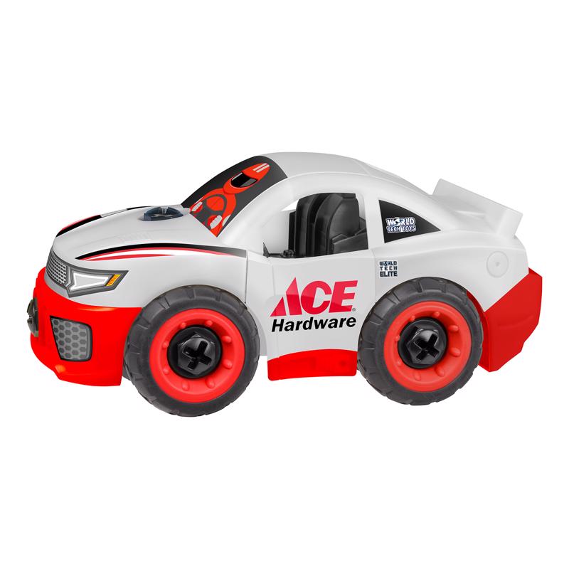ACE Tool Bench With Take Apart Car Pretend Play Set White/Red