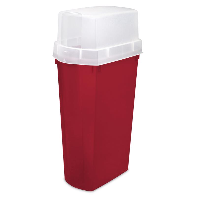 Sterilite Wrap Box 30 in. Clear/Red Wrapping Paper Storage Container 30 in. H X 10.75 in. W X 17.13