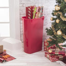 Sterilite Wrap Box 30 in. Clear/Red Wrapping Paper Storage Container 30 in. H X 10.75 in. W X 17.13