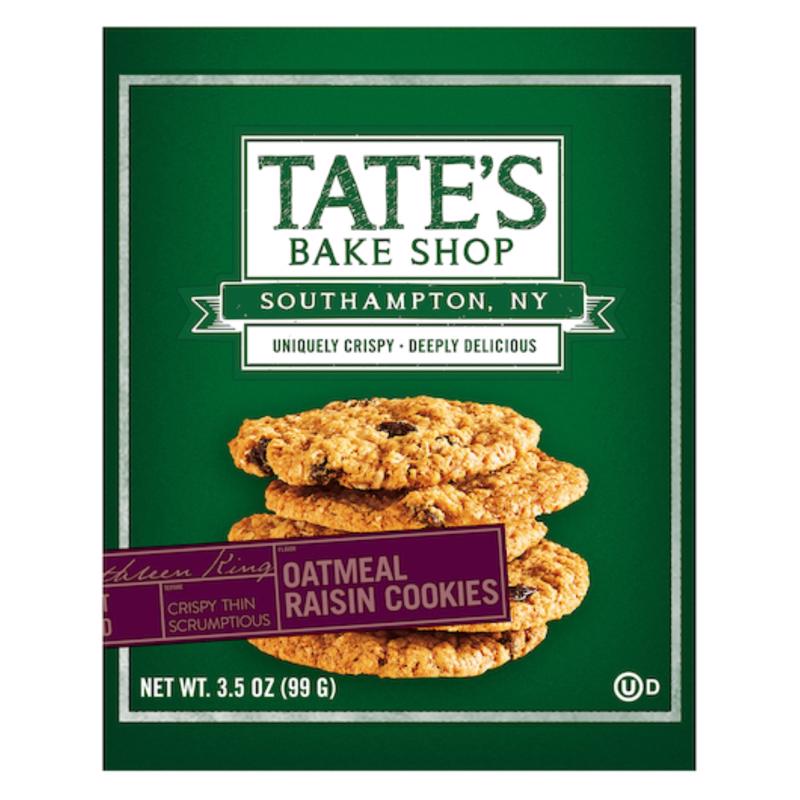 Tate's Oatmeal Raisin Cookies 3.5 oz Bagged