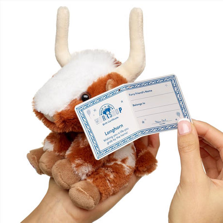 Build-A-Bear Mini Beans Longhorn Plush Toy