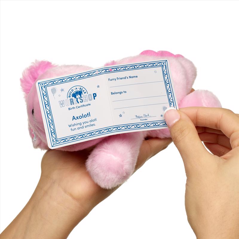 Build-A-Bear Mini Beans Axolotl Plush Toy Pink