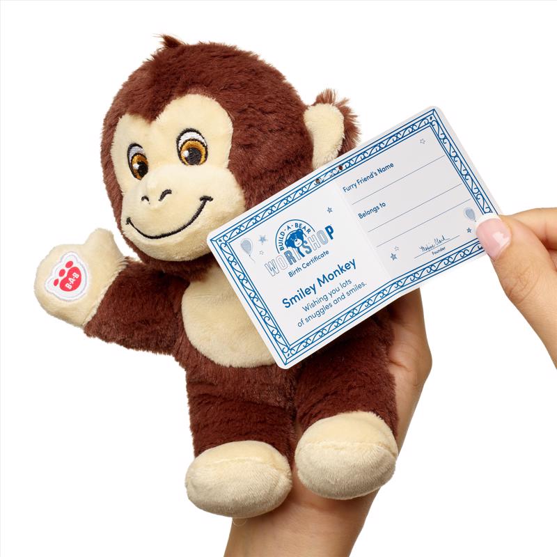 Build-A-Bear Mini Beans Smiley Monkey Plush Toy