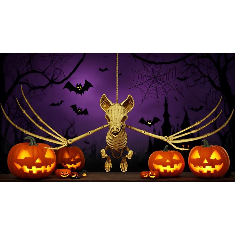 Decra Lite Skeleton Bat Halloween Decor