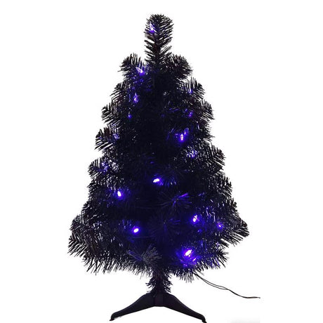 Giftwares Purple 20 ct 2 ft. LED Prelit Black Tree
