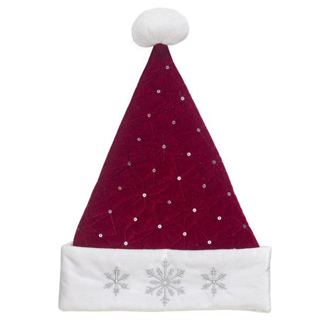 Dyno 17 in. Quilted Velvet Santa Hat 1 pk