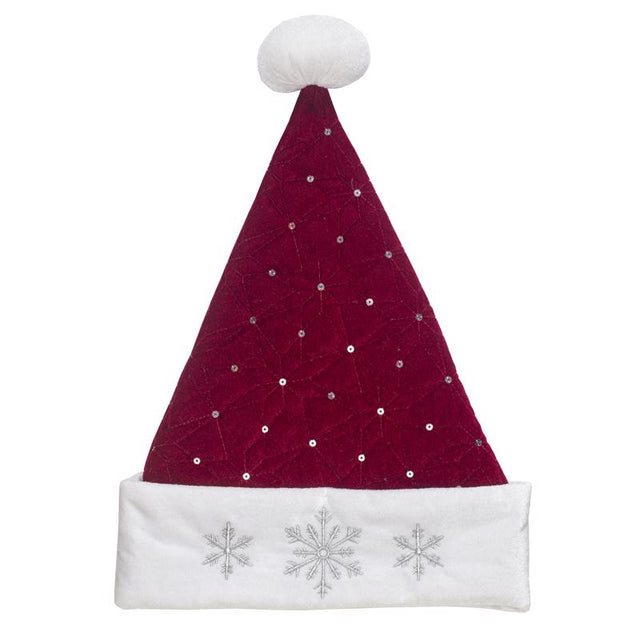 Dyno 17 in. Quilted Velvet Santa Hat 1 pk