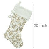 Dyno Faux Suede Woodland Christmas Stocking 20 in.