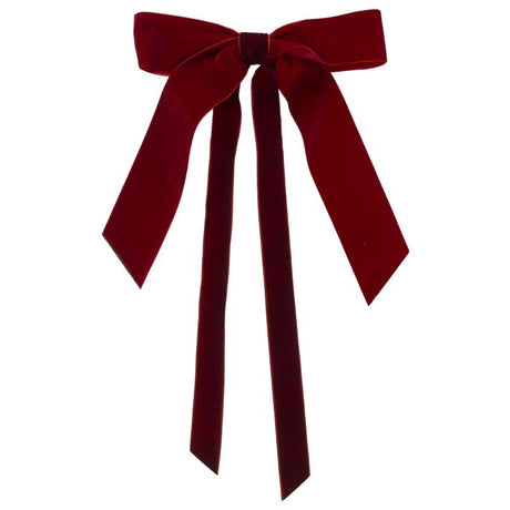 Dyno Red S/4 Velvet Double Tail Christmas Bow