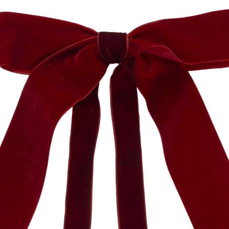 Dyno Red S/4 Velvet Double Tail Christmas Bow