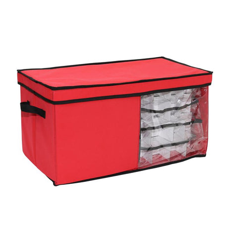 Dyno Red Ornament Storage Bag 12 in. H X 24 in. W X 13 in. D