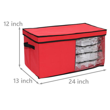Dyno Red Ornament Storage Bag 12 in. H X 24 in. W X 13 in. D