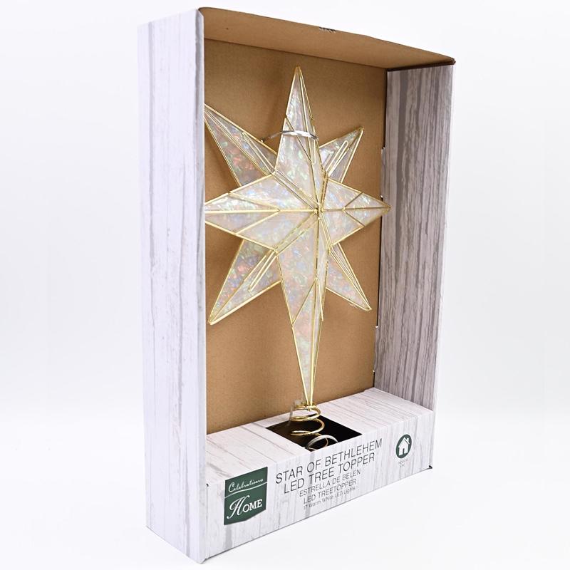 Celebrations LED Warm White Star of Bethlehem Tree Topper 12 in.