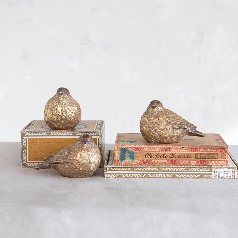 Creative Co-Op Gold Bird Table Decor