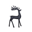 Creative Co-Op Resin Abstract Deer Black Table Decor 12 in.