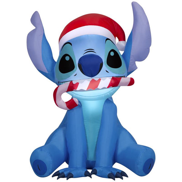Gemmy Stitch with Santa Hat 3 ft. Inflatable