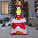 Gemmy Grinch Pop Up from Chimney 6 ft. Inflatable