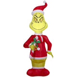 Gemmy Grinch with Candy Cane 4 ft. Inflatable