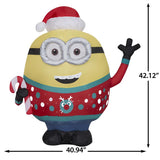 Gemmy Minion with Ugly Sweater 4 ft. Inflatable