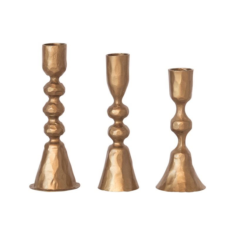 Creative Co-Op Antique Brass Candle Holder