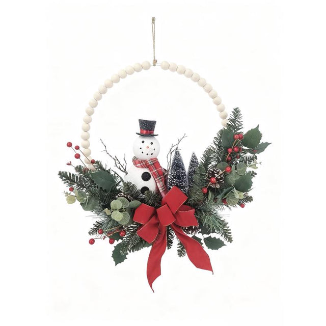 Decra Lite 20 in. D Snowman Wreath