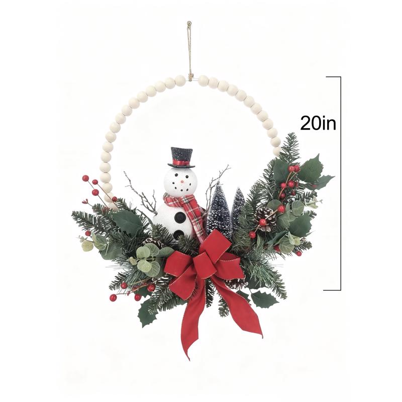 Decra Lite 20 in. D Snowman Wreath