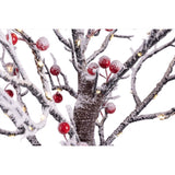Celebrations Snow covered Tree w Cardinal Table Decor 20 in.