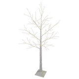 Celebrations LED Warm White Micro Seed Birch Tree 5 ft. Yard Decor
