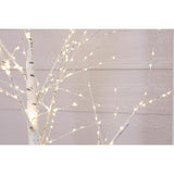 Celebrations LED Warm White Micro Seed Birch Tree 5 ft. Yard Decor