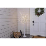 Celebrations LED Warm White Micro Seed Birch Tree 5 ft. Yard Decor