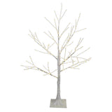 Celebrations LED Warm White Micro Seed Birch Tree 4 ft. Yard Decor