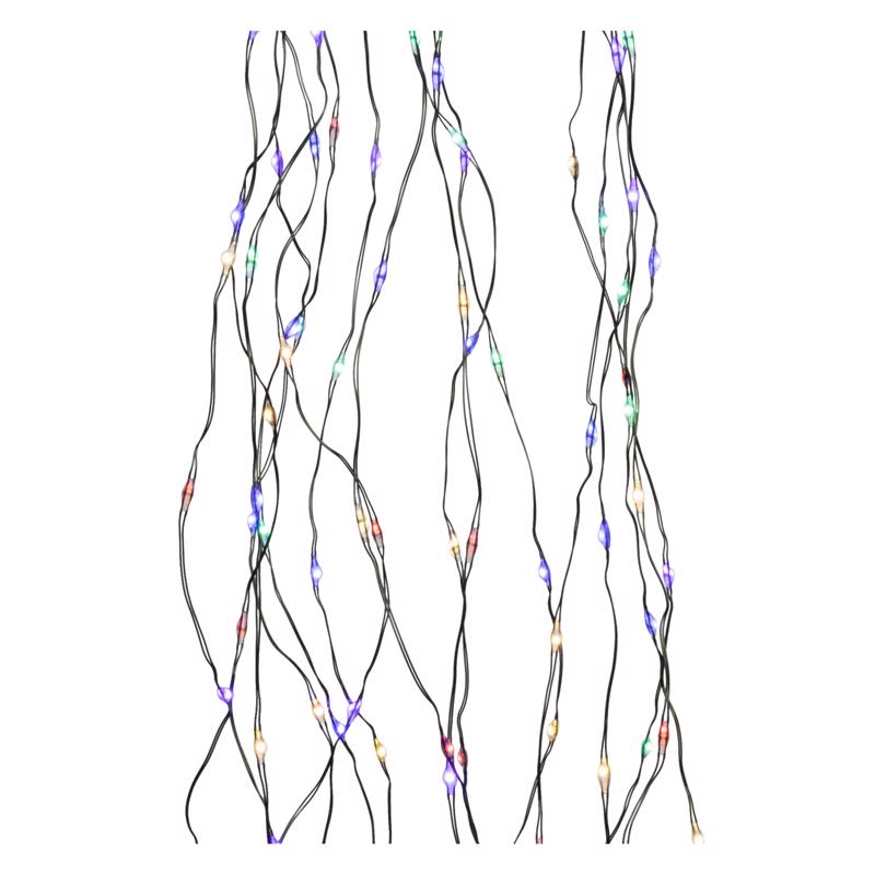 Celebrations Cascade LED Micro Multicolored 304 ct String Christmas Lights 3 ft.