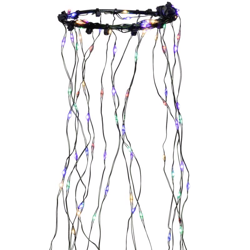 Celebrations Cascade LED Micro Multicolored 1080 ct String Christmas Lights 10 ft.