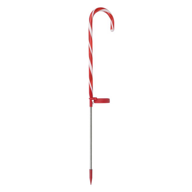 Celebrations Solar White Candy Cane 28 in. Pathway Decor