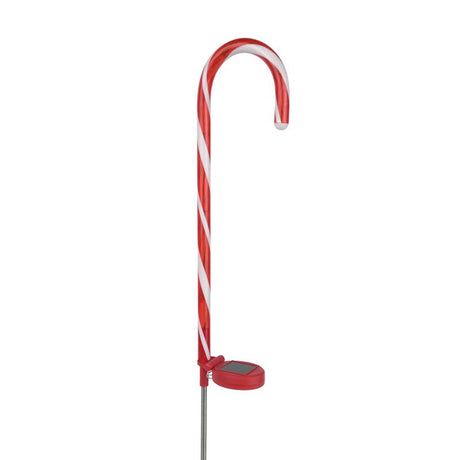 Celebrations Solar White Candy Cane 28 in. Pathway Decor