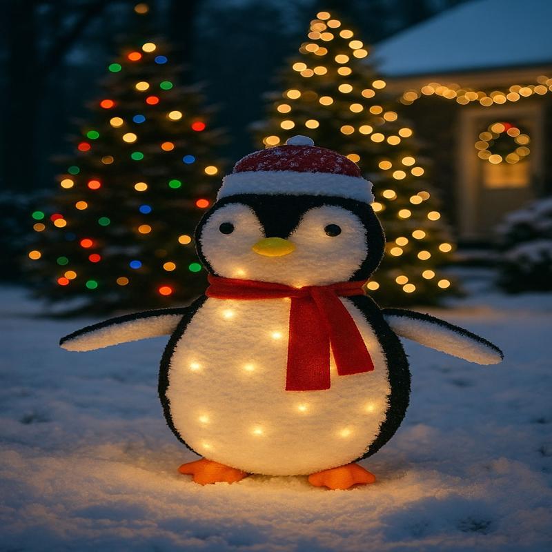 Sienna LED Warm White Penguin 31.5 in. Yard Decor