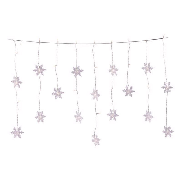 Celebrations Window Snowflake LED Rice Warm White 37 ct String Christmas Lights 3 ft.
