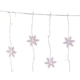 Celebrations Window Snowflake LED Rice Warm White 37 ct String Christmas Lights 3 ft.