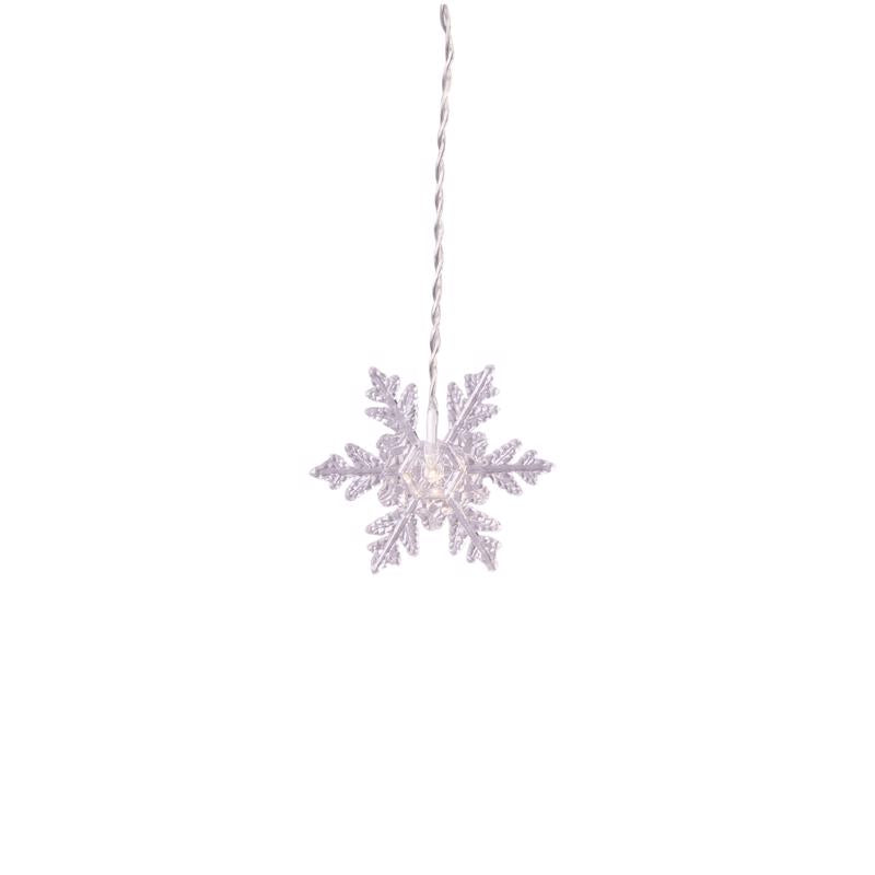 Celebrations Window Snowflake LED Rice Warm White 37 ct String Christmas Lights 3 ft.