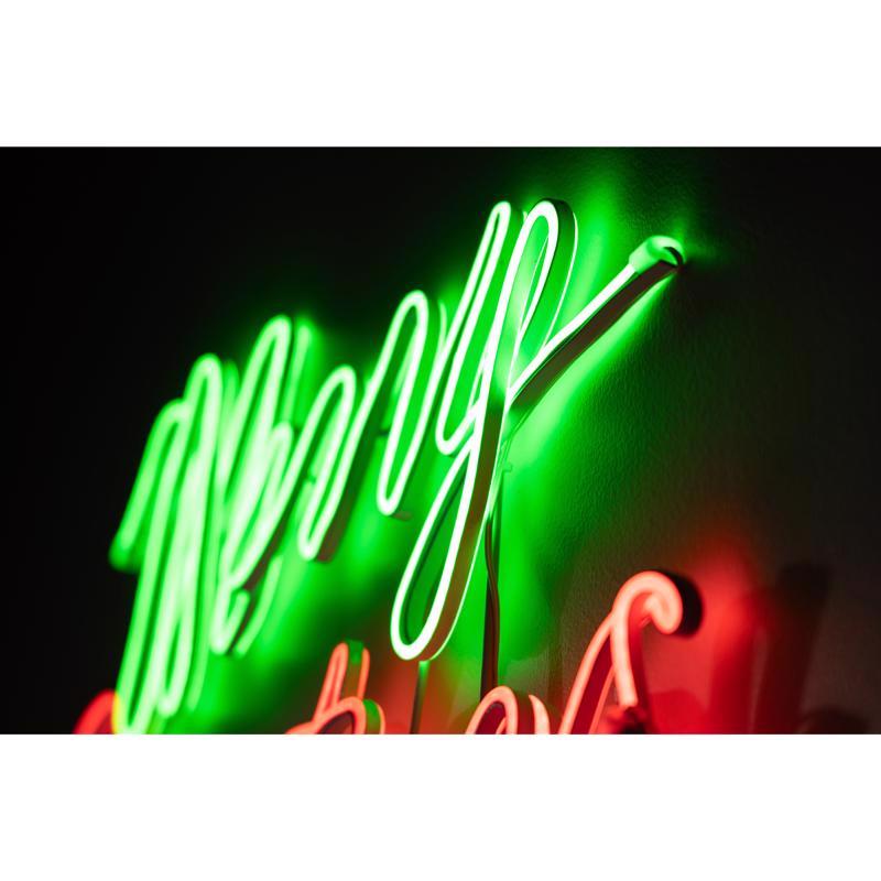 Celebrations Neon Merry Christmas LED Green/Red Novelty Christmas Lights