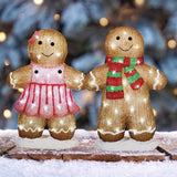 Lumineo LED Cool White Gingerbread 18 in. Yard Decor