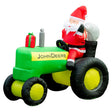 Birchwood Trading John Deere LED Clear Santa on John Deere Tractor 60 in. Inflatable